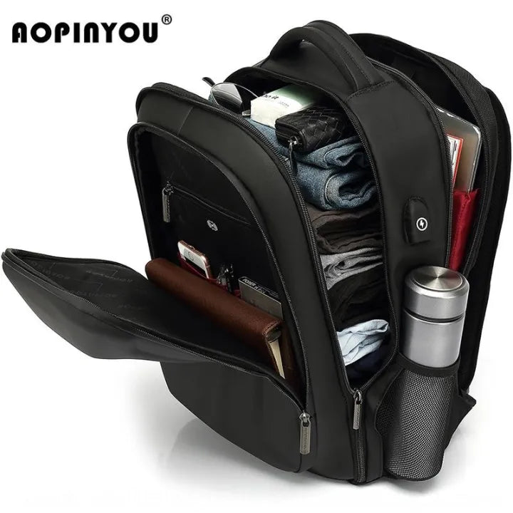 Aopinyou 15.6 Anti Theft Hard Shell Travel Laptop Backpack