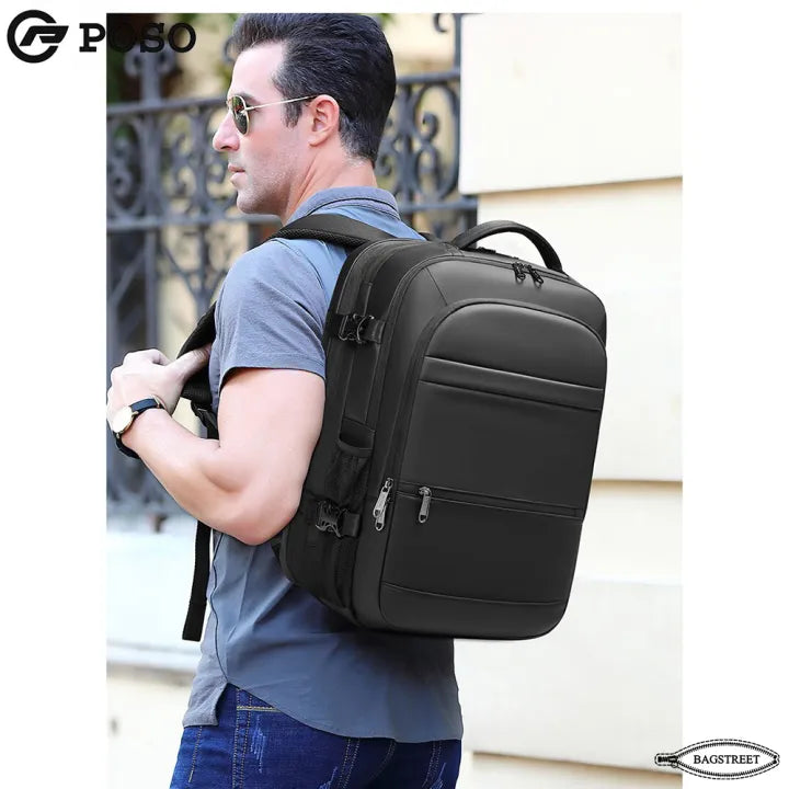 POSO 17.3" Expandable Mens Travel Laptop Backpack PS-660