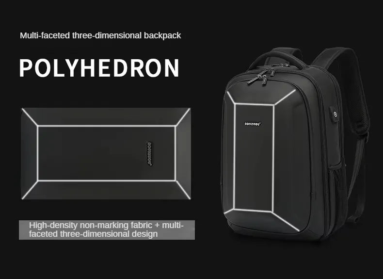 Aopinyou 15.6 Anti Theft Hard Shell Travel Laptop Backpack