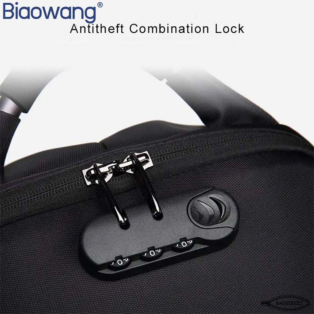 Biaowang 15.6″ Premium Quality Antitheft Waterproof Laptop Backpack with Charging and Headphone Ports – ZBP1058