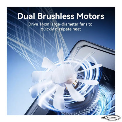 S700 RGB Gaming Laptop Cooling Pad Professional Blower Style Cooler with Dual 14cm High-Speed Fans, 7 Adjustable Height Levels, 10 RGB Lighting Modes, and Dual USB Ports Compatible with 13.3 to 17.3 Laptops