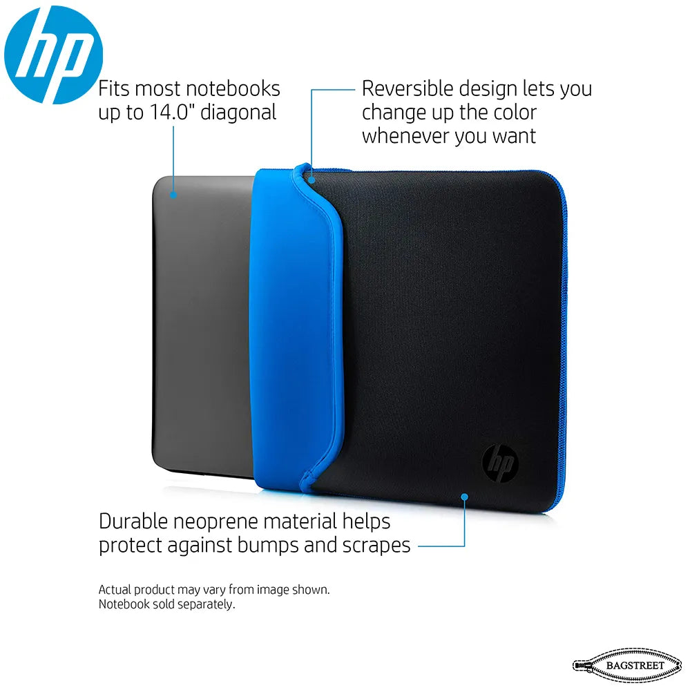 HP 15.6 Inch Reversible Neoprene Sleeve for Laptop/Chromebook/Mac - Multicolor