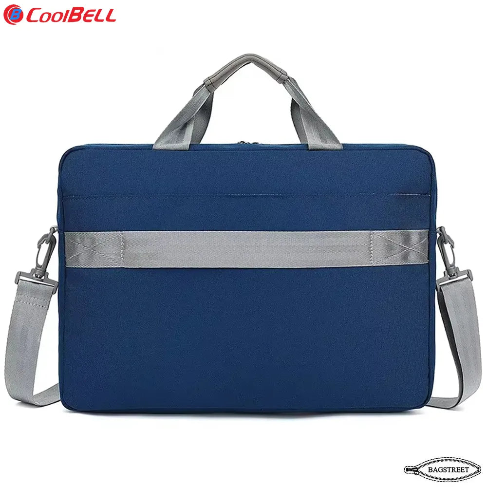 Coolbell CB-2116 15.6" Laptop Sleeve Briefcase - Slim Waterproof Computer Bag with Trolley Belt & Shockproof Padding - Multicolor