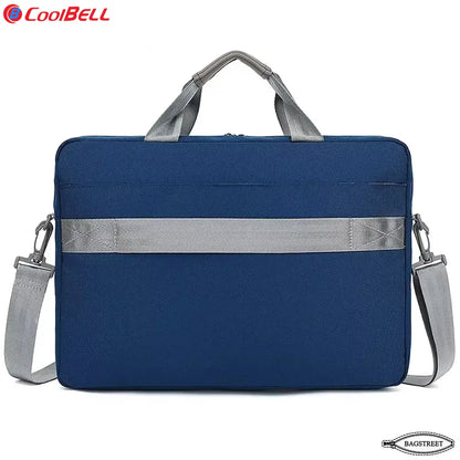 Coolbell CB-2116 15.6" Laptop Sleeve Briefcase - Slim Waterproof Computer Bag with Trolley Belt & Shockproof Padding - Multicolor