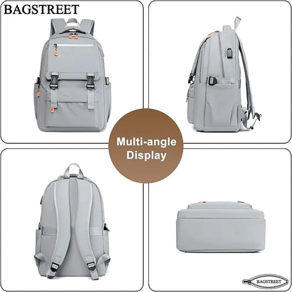 BAGSTREET Fashion Trendy 15.6" Laptop Backpack with USB Port (BS-109)
