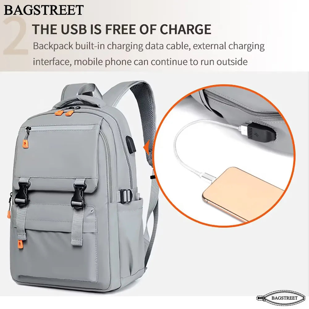 BAGSTREET Fashion Trendy 15.6" Laptop Backpack with USB Port (BS-109)