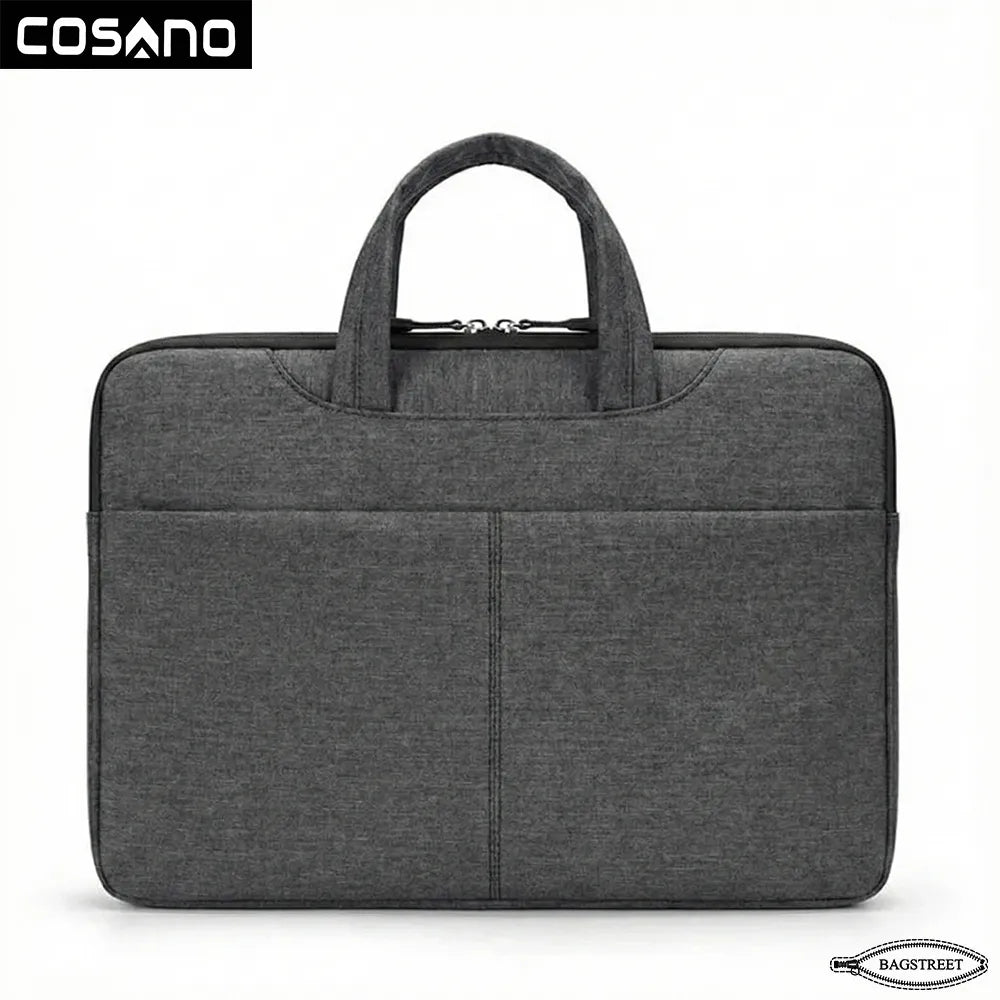 COSANO 15.6" Vertical Laptop Sleeve – Dark Grey | Protective Neoprene Case for MacBook, Dell XPS, HP & Surface