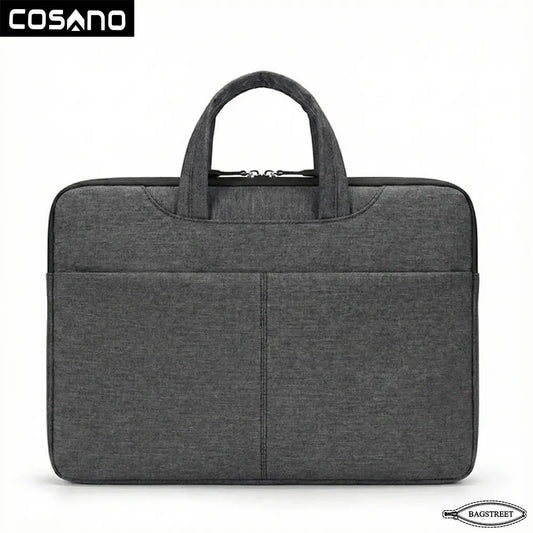 COSANO 15.6" Vertical Laptop Sleeve – Dark Grey | Protective Neoprene Case for MacBook, Dell XPS, HP & Surface