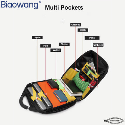 Biaowang 15.6″ Premium Quality Antitheft Waterproof Laptop Backpack with Charging and Headphone Ports – ZBP1058