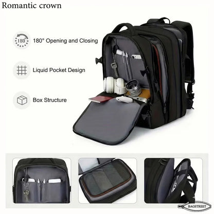 Romantic Crown 17.3" Expandable Waterproof Laptop & Travel Backpack