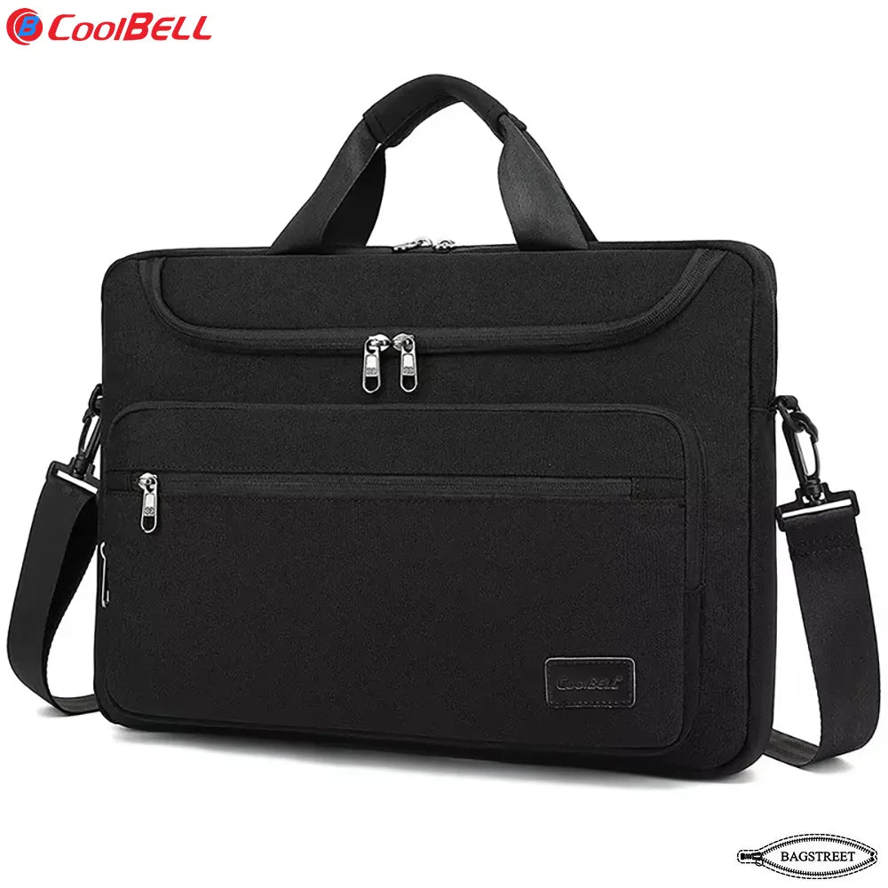 Coolbell CB-2116 15.6" Laptop Sleeve Briefcase - Slim Waterproof Computer Bag with Trolley Belt & Shockproof Padding - Multicolor