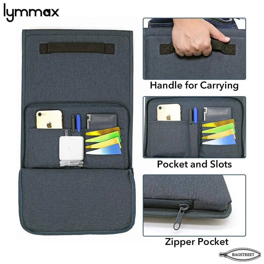 Lynmax Shockproof Laptop Sleeve for MacBook Pro 14/16 & 13.3-15.6" Laptops | Water-Repellent Protective Case with Handle & Pockets