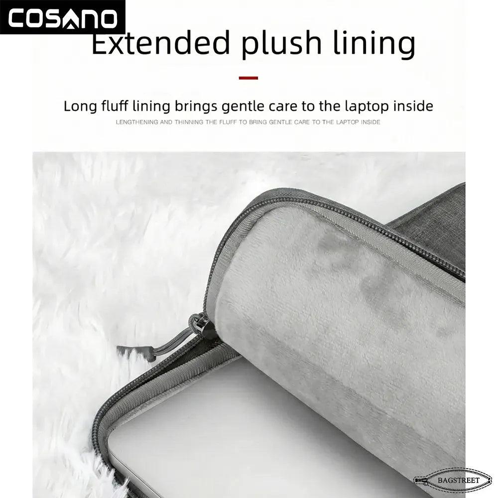 COSANO 15.6" Vertical Laptop Sleeve – Dark Grey | Protective Neoprene Case for MacBook, Dell XPS, HP & Surface