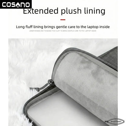 COSANO 15.6" Vertical Laptop Sleeve – Dark Grey | Protective Neoprene Case for MacBook, Dell XPS, HP & Surface
