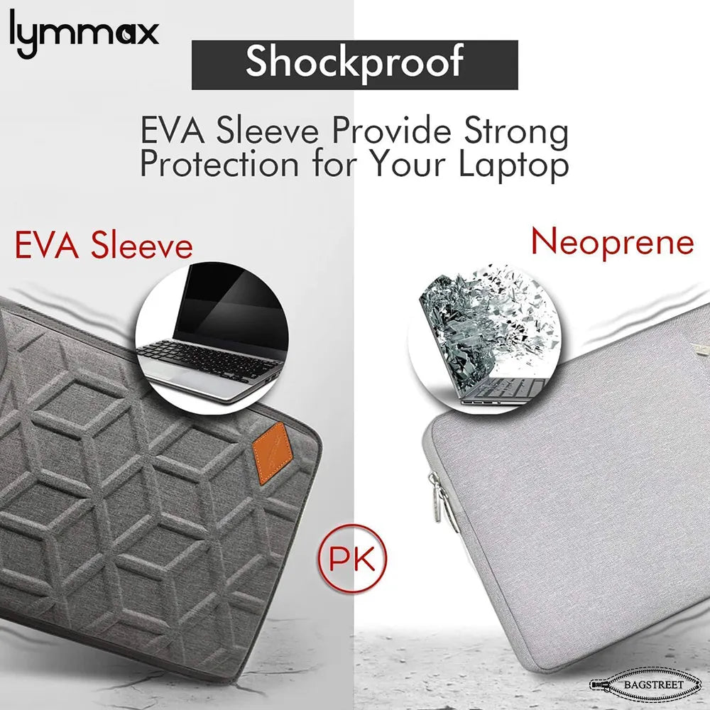 Lynmax Shockproof Laptop Sleeve for MacBook Pro 14/16 & 13.3-15.6" Laptops | Water-Repellent Protective Case with Handle & Pockets