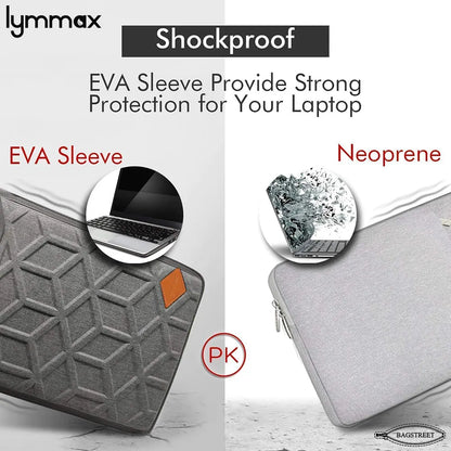 Lynmax Shockproof Laptop Sleeve for MacBook Pro 14/16 & 13.3-15.6" Laptops | Water-Repellent Protective Case with Handle & Pockets