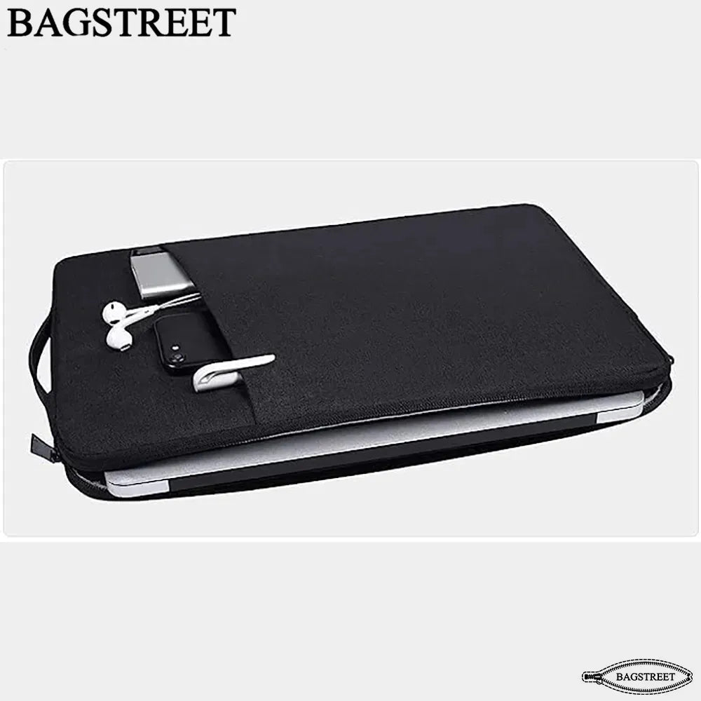 BAGSTREET Professional Laptop Sleeve with Handle | Waterproof Shockproof Case for MacBook Pro/Air/Notebooks & Elitebooks | 13.3", 14", 15.6" - Black