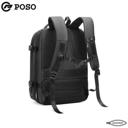 POSO 17.3" Expandable Mens Travel Laptop Backpack PS-660