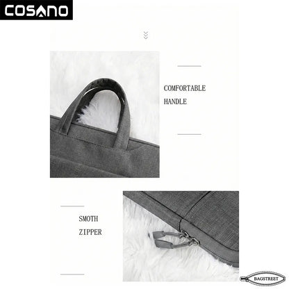 COSANO 15.6" Vertical Laptop Sleeve – Dark Grey | Protective Neoprene Case for MacBook, Dell XPS, HP & Surface