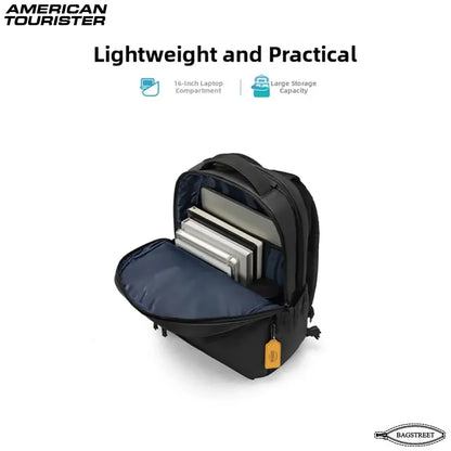 American Tourister Brano I 16" Laptop Backpack for Men & Women Business, Office & Travel Backpack – Black