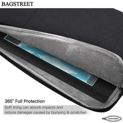 BAGSTREET Professional Laptop Sleeve with Handle | Waterproof Shockproof Case for MacBook Pro/Air/Notebooks & Elitebooks | 13.3", 14", 15.6" - Black