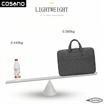 COSANO 15.6" Vertical Laptop Sleeve – Dark Grey | Protective Neoprene Case for MacBook, Dell XPS, HP & Surface