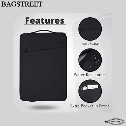BAGSTREET Professional Laptop Sleeve with Handle | Waterproof Shockproof Case for MacBook Pro/Air/Notebooks & Elitebooks | 13.3", 14", 15.6" - Black