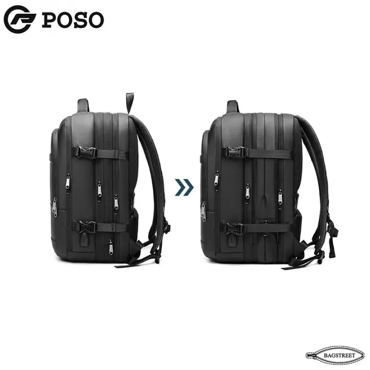 POSO 17.3" Expandable Mens Travel Laptop Backpack PS-660