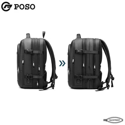 POSO 17.3" Expandable Mens Travel Laptop Backpack PS-660