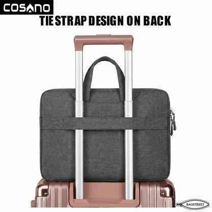 COSANO 15.6" Vertical Laptop Sleeve – Dark Grey | Protective Neoprene Case for MacBook, Dell XPS, HP & Surface