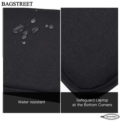 BAGSTREET Professional Laptop Sleeve with Handle | Waterproof Shockproof Case for MacBook Pro/Air/Notebooks & Elitebooks | 13.3", 14", 15.6" - Black