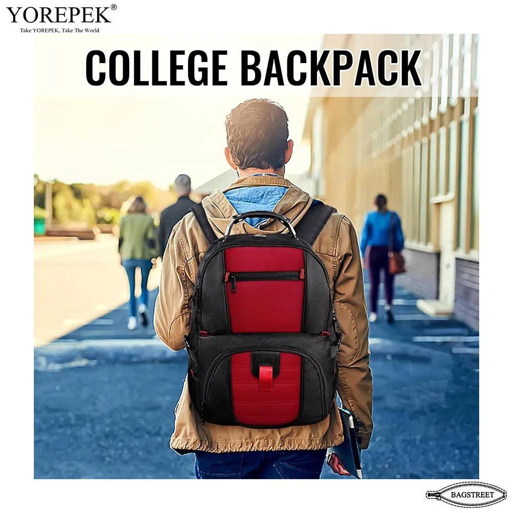 YOREPEK 17.3" Laptop Backpack 50L – Waterproof Travel Bag with USB Port & TSA Anti-Theft