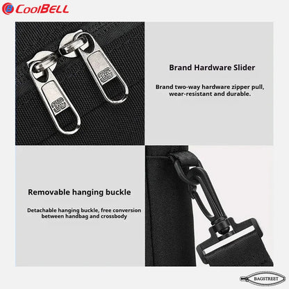 Coolbell CB-2116 15.6" Laptop Sleeve Briefcase - Slim Waterproof Computer Bag with Trolley Belt & Shockproof Padding - Multicolor