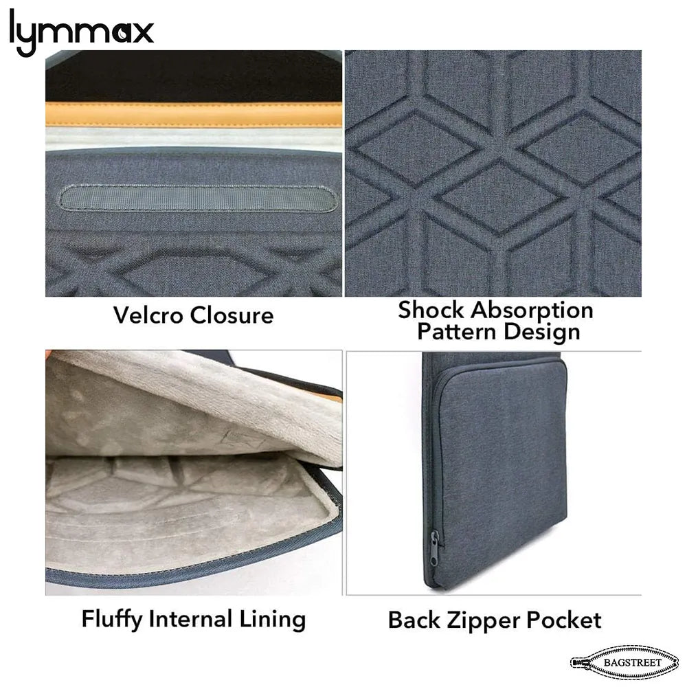 Lynmax Shockproof Laptop Sleeve for MacBook Pro 14/16 & 13.3-15.6" Laptops | Water-Repellent Protective Case with Handle & Pockets