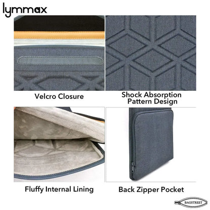 Lynmax Shockproof Laptop Sleeve for MacBook Pro 14/16 & 13.3-15.6" Laptops | Water-Repellent Protective Case with Handle & Pockets