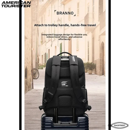 American Tourister Brano II 16" Laptop Backpack Multi-Compartment College & Business Bag (Black)