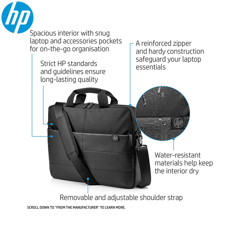 HP Classic Briefcase 15.6 Model 1FK07AA#UUF