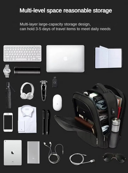 Aopinyou 15.6 Anti Theft Hard Shell Travel Laptop Backpack