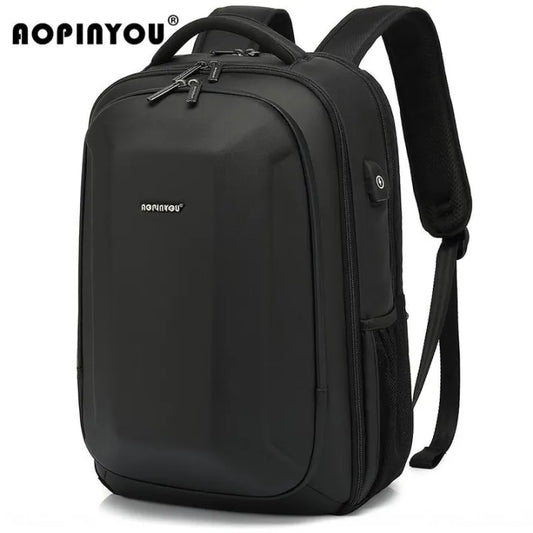 Aopinyou 15.6 Anti Theft Hard Shell Travel Laptop Backpack