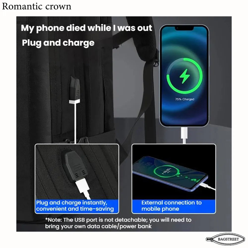 Romantic Crown 17.3" Expandable Waterproof Laptop & Travel Backpack