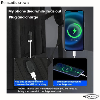 Romantic Crown 17.3" Expandable Waterproof Laptop & Travel Backpack