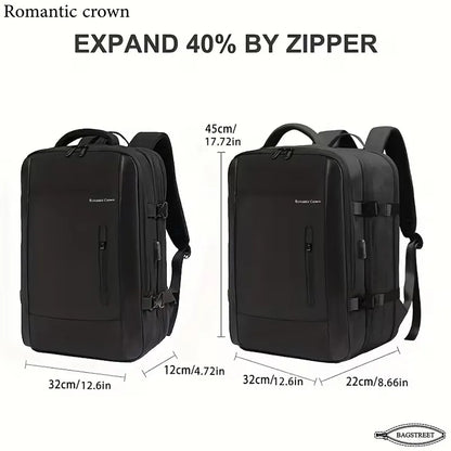 Romantic Crown 17.3" Expandable Waterproof Laptop & Travel Backpack